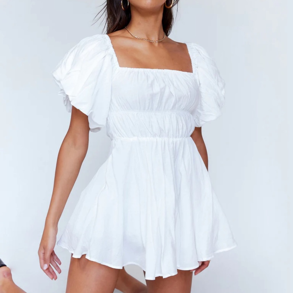Halton Mini Dress White